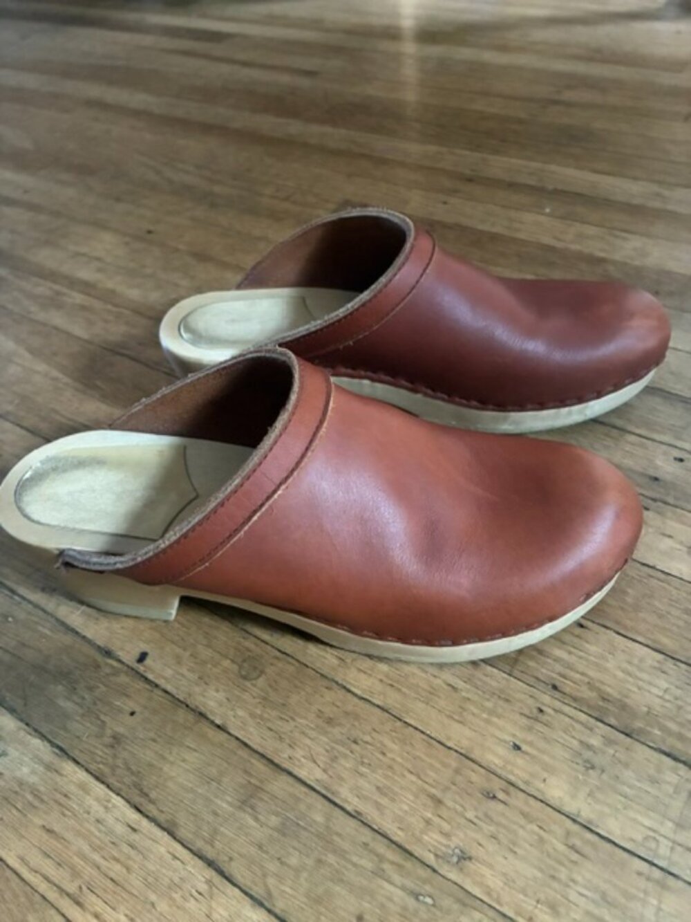 No. 6 Old School Clog on Mid Heel in Bourbon Size 40